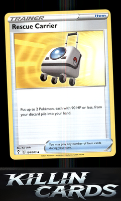 Rescue Carrier 154/203 Pokemon Uncommon SWSH07: Evolving Skies Card NM