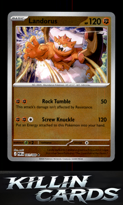 Reverse Holofoil Landorus 041/088 Pokemon Rare ME03: Perfect Order Card NM