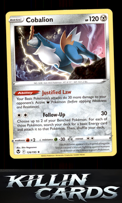 Cobalion 126/195 Pokemon Rare SWSH12: Silver Tempest Card LP