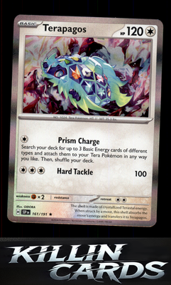 Terapagos 161/191 Pokemon Rare SV08: Surging Sparks Card NM
