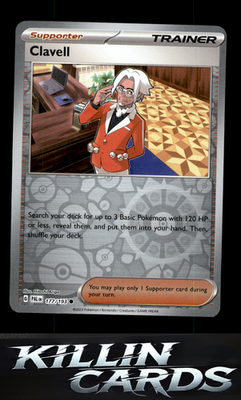 Reverse Holofoil Clavell 177/193 Pokemon Common SV02: Paldea Evolved Card NM