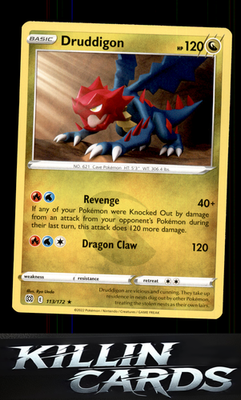 Druddigon 113/172 Pokemon Rare SWSH09: Brilliant Stars Card NM