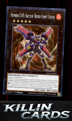 1st Edition Number C105: Battlin' Boxer Comet Cestus LD10-EN043 YuGiOh Common Le