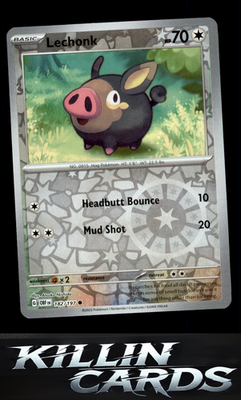 Reverse Holofoil Lechonk - 182/197 182/197 Pokemon Common SV03: Obsidian Flames