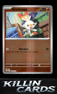 Reverse Holofoil Scorbunny 026/132 Pokemon Common ME01: Mega Evolution Card NM