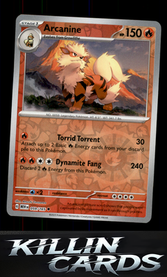 Reverse Holofoil Arcanine 059/165 Pokemon Uncommon SV: Scarlet & Violet 151 Card
