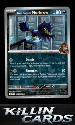 Reverse Holofoil Team Rocket's Murkrow - 127/182 127/182 Pokemon Uncommon SV10: