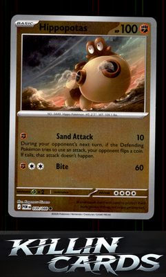 Reverse Holofoil Hippopotas 039/088 Pokemon Common ME03: Perfect Order Card NM