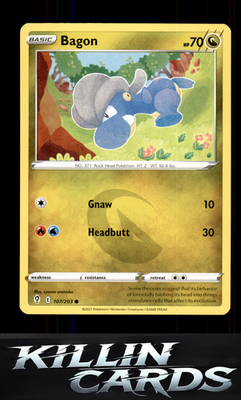 Bagon 107/203 Pokemon Common SWSH07: Evolving Skies Card NM