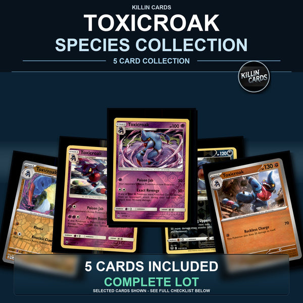 Pokemon TCG Toxicroak Species Collection 5 Different Cards