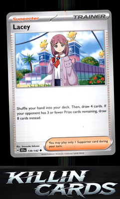 Lacey - 139/142 139/142 Pokemon Uncommon SV07: Stellar Crown Card NM
