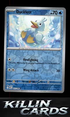 Reverse Holofoil Ducklett 025/086 Pokemon Common SV: White Flare Card NM