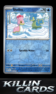 Reverse Holofoil Shellos 046/191 Pokemon Common SV08: Surging Sparks Card NM