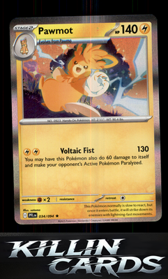 Pawmot 034/094 Pokemon Rare ME02: Phantasmal Flames Card NM