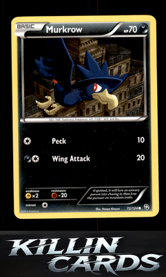 Murkrow 72/124 Pokemon Common Dragons Exalted Card LP