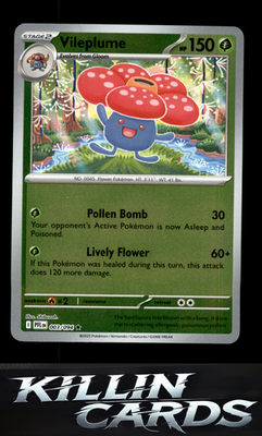 Vileplume 003/094 Pokemon Rare ME02: Phantasmal Flames Card NM
