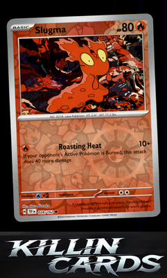Reverse Holofoil Slugma 028/162 Pokemon Common SV05: Temporal Forces Card NM