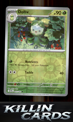 Reverse Holofoil Dolliv 022/182 Pokemon Common SV10: Destined Rivals Card NM