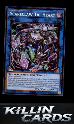 1st Edition Scareclaw Tri-Heart MP23-EN088 YuGiOh Prismatic Secret Rare 25th Ann