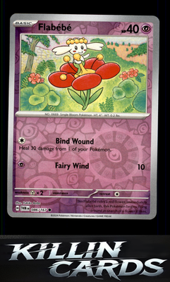 Reverse Holofoil Flabebe 086/167 Pokemon Common SV06: Twilight Masquerade Card N