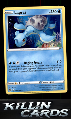 Lapras 031/172 Pokemon Rare SWSH09: Brilliant Stars Card NM