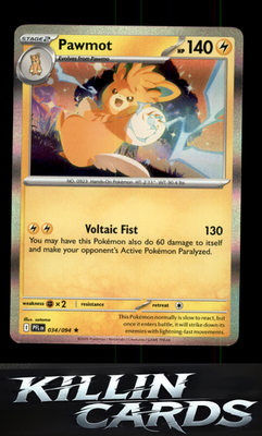 Pawmot 034/094 Pokemon Rare ME02: Phantasmal Flames Card NM