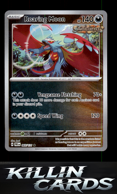 Reverse Holofoil Roaring Moon 065/131 Pokemon Rare SV: Prismatic Evolutions Card