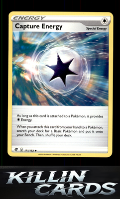 Capture Energy 171/192 Pokemon Uncommon SWSH02: Rebel Clash Card NM