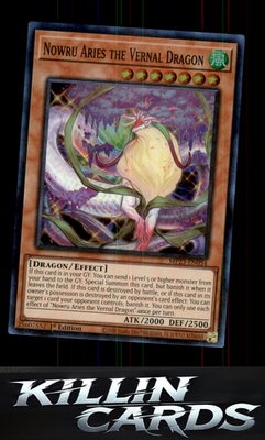 1st Edition Nowru Aries the Vernal Dragon MP23-EN054 YuGiOh Super Rare 25th Anni