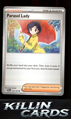 Parasol Lady 169/182 Pokemon Common SV04: Paradox Rift Card NM
