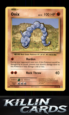 Onix 61/108 Pokemon Common XY - Evolutions Card NM
