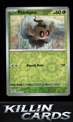 Reverse Holofoil Phantump 011/197 Pokemon Common SV03: Obsidian Flames Card NM