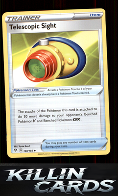 Telescopic Sight 160/185 Pokemon Uncommon SWSH04: Vivid Voltage Card NM