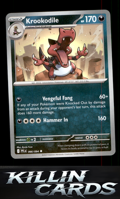 Krookodile 066/094 Pokemon Uncommon ME02: Phantasmal Flames Card NM