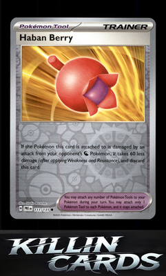 Reverse Holofoil Haban Berry 111/131 Pokemon Common SV: Prismatic Evolutions Car