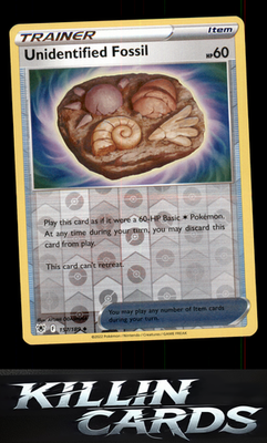 Reverse Holofoil Unidentified Fossil 157/189 Pokemon Uncommon SWSH10: Astral Rad