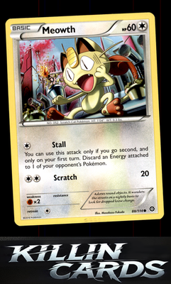 Meowth 88/114 Pokemon Common XY - Steam Siege Card NM