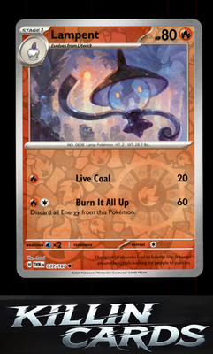 Reverse Holofoil Lampent 037/167 Pokemon Common SV06: Twilight Masquerade Card N