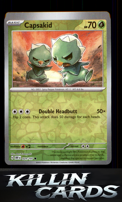 Reverse Holofoil Capsakid - 024/197 024/197 Pokemon Common SV03: Obsidian Flames