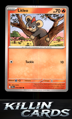 Litleo 014/086 Pokemon Common ME04: Chaos Rising Card NM