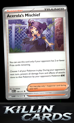 Acerola's Mischief 180/217 Pokemon Uncommon ME: Ascended Heroes Card NM