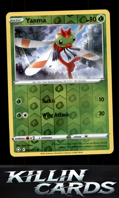Reverse Holofoil Yanma 001/072 Pokemon Common Shining Fates Card NM