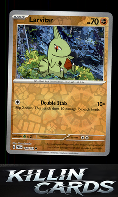 Reverse Holofoil Larvitar 110/193 Pokemon Common SV02: Paldea Evolved Card NM