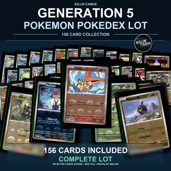 Pokemon TCG Generation 5 Unova Pokemon Pokedex Set 156 Cards Collection