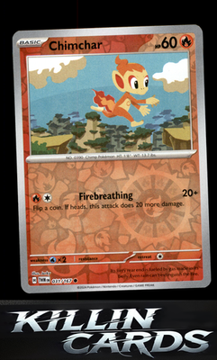 Reverse Holofoil Chimchar 031/167 Pokemon Common SV06: Twilight Masquerade Card