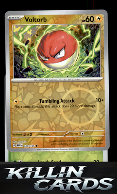 Reverse Holofoil Voltorb 100/165 Pokemon Common SV: Scarlet & Violet 151 Card NM