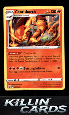 Centiskorch 030/163 Pokemon Rare SWSH05: Battle Styles Card NM