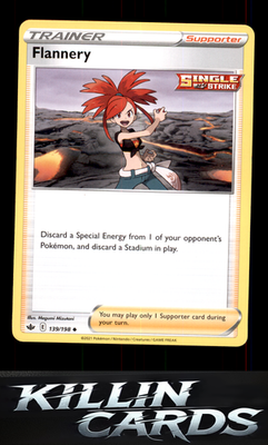 Flannery 139/198 Pokemon Uncommon SWSH06: Chilling Reign Card NM