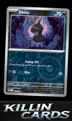 Reverse Holofoil Deino 117/191 Pokemon Common SV08: Surging Sparks Card NM