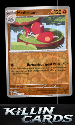 Reverse Holofoil Medicham 100/182 Uncommon SV10: Destined Rivals Pokemon Card NM
